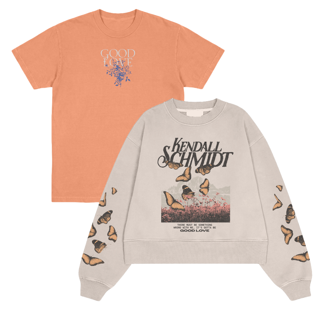 Good Love Tee + Good Love Butterfly Crewnecks Bundle
